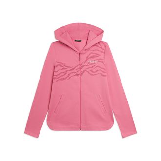 Freddy Felpa Cappuccio in French Terry con Zip e Motivo Grafico