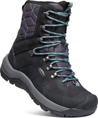 Keen Womens Revel 4 High Polar Waterproof Winter Boot, Black/North Atlantic, 7.5 UK/ 40,5 EU