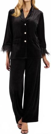 Jude Connally Essie Jacket Stretch Velvet Blazer In Black