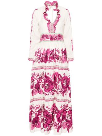 La DoubleJ Reina crepe maxi dress - Neutrals