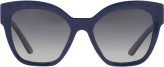 Prada Polarized Grey Gradient Butterfly Ladies Sunglasses PR 17ZS 18D5W1 54