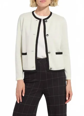 Lyss&eacute; Amal Sweater Jacket In Chalk