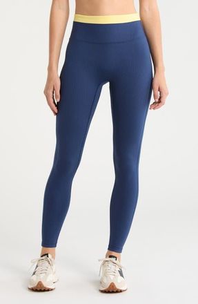 YEAR OF OURS Ribbed Layered Leggings in Midnite Popcorn at Nordstrom, Size X-Small