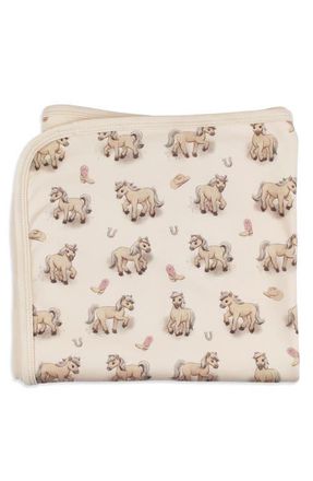 LOvedbaby Organic Cotton Baby Blanket in Blush Boots at Nordstrom