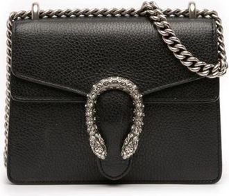 Gucci Pre-owned Shoulder Bags, female, Black, Size: ONE SIZE Pre-owned Leather Crossbody Bag