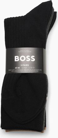 HUGO BOSS Mens 3 Pack of Rib Socks - Multi - Size: 6/5.5/7/6.5/7.5/8