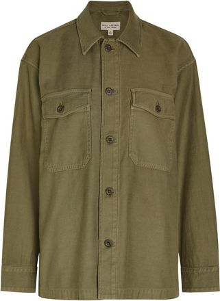 Nili Lotan Howard Cotton Overshirt - Olive - L (UK14 / L)
