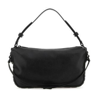 Off-white Shoulder Bags, male, Black, Size: ONE SIZE Biker Tire Leather Shoulder Bag