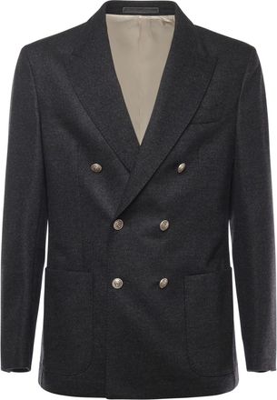 Eleventy Double-breasted Wool Jacket