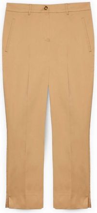 Fiorella Rubino Broeken, Dames, Bruin, XS, Katoen, New York Stretch Katoenen Broek