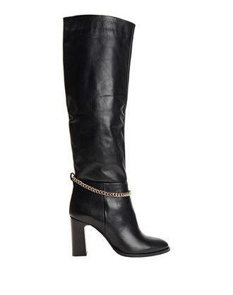 8 by YOOX LEATHER CHAIN-DETAIL HIGH BOOT