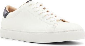 Brooks Brothers Douglass Leather Sneaker in White at Nordstrom, Size 9.5
