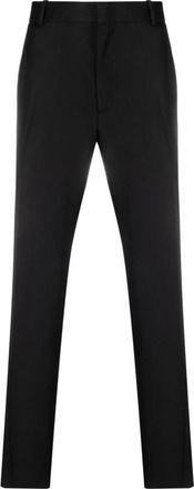 Alexander McQueen Klassieke wollen broek met zijstrepen - Heren - Nette broeken - Zwart - L - Wol - Broeken