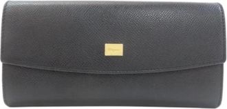 Ferragamo Pre-owned Wallets, female, Black, Size: ONE SIZE Pre-owned Long wallet (bi-fold)
