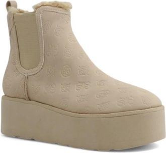 Guess Jilaine 4G Logo Enkelboot - Dames - Winterlaarzen - Beige - 40 EU - Schoenen