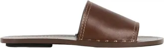 Toteme Schoenen, Dames, Bruin, 40 EU, Leer, Studded Leather Slides