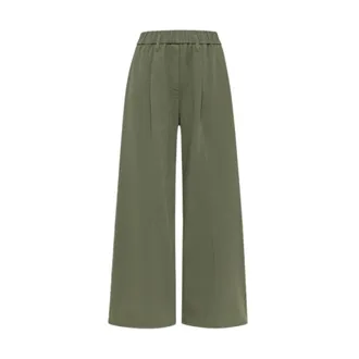 Forte_Forte Pantalon en Herg&eacute; - female - Forte Forte - Wide Trousers - Green - XS - Trousers