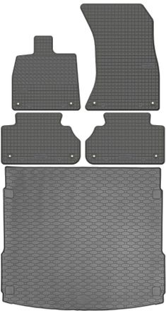 OEM Juego De Alfombrillas De Goma Para Audi Q5 Ii Suv A Partir De 2017 + Alfombrilla Para El Maletero