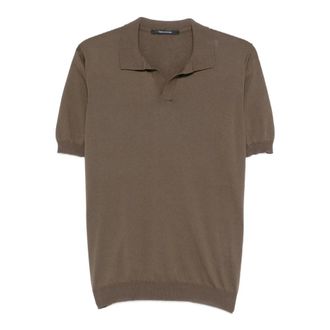 Tagliatore Polo Shirts, male, Brown, Size: 3XL Keith short-sleeve T-shirt