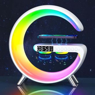 OEM Nueva L&aacute;mpara De Escritorio Inteligente, L&aacute;mpara Ambiental Con Cargador Inal&aacute;mbrico, Altavoz Bluetooth, Luz Nocturna Regulable Con Sincronizaci&oacute;n De M