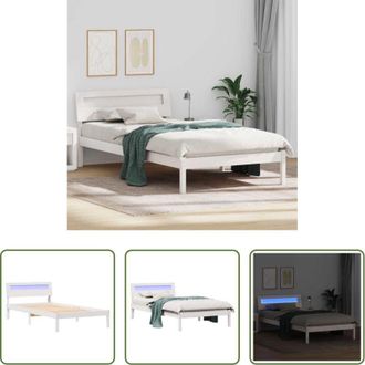 vidaXL vidaXL Letto moderno - Struttura del letto Bianco 90 x 200 cm Pino massello