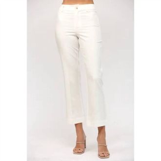 Fate Stancil Pintuck Pant In White