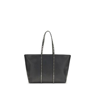 Valentino Garavani Black Calf Leather Bos Taurus Shoulder Womens Bag