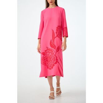 Trina Turk Cointreau 2 Midi Shift Dress in Rosewater/reina Red at Nordstrom, Size 4