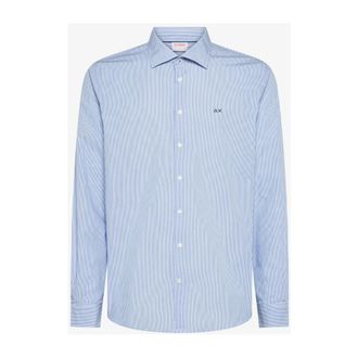 Sun 68 Casual Shirts, male, Blue, S, Shirt Classic Stripes