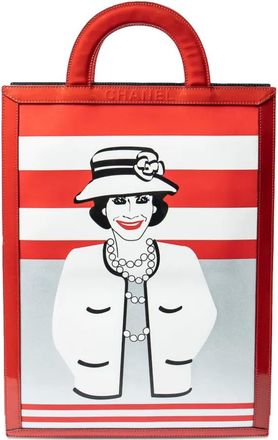 Chanel Borsa tote con stampa 2000-2002 - Rosso