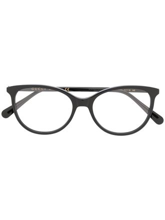 Gucci cat eye frame glasses - women - Acetate - 40 - Black