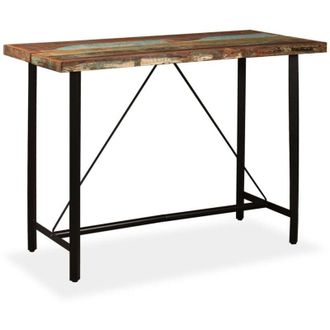 vidaXL vidaXL Tavolino da Bar in Legno Massello di Recupero 150x70x107 cm