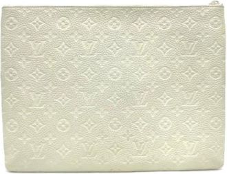 Louis Vuitton Tweedehands leren Louis Vuitton tassen - Dames - Vintage Handtas - Wit - ONE Size - Leer - Vintage