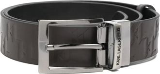 Karl Lagerfeld Gespriem met reli&euml;f - Bruin