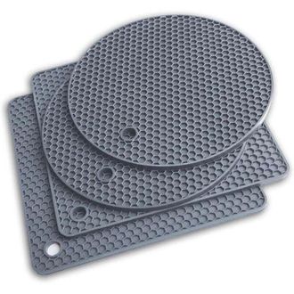OEM Sottopentola In Silicone, Extra Spessi, Resistente Al Calore, Versatile, Antiscivolo, Per Pentole Calde, Piatti, Poggiamestoli, Sottobicchieri (4 Pezz