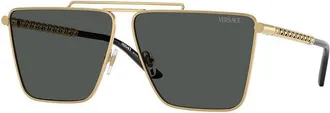Versace Square Full Rim Sunglasses - Gold