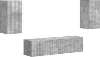 vidaXL Conjunto De Mueble De Tv 4 Uds. Gris Concreto Vidaxl
