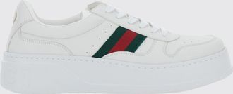 Gucci Sneaker bassa in pelle con nastro Web e suola platform