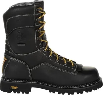 Georgia Boot Amp Lt Logger Composite Toe Waterproof Work Boot in Black at Nordstrom, Size 11.5
