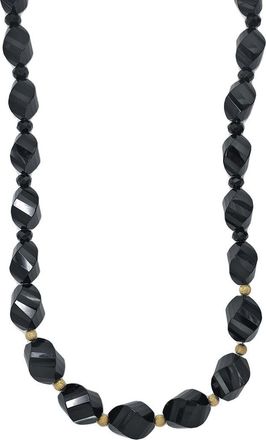 Effy 14K Yellow Gold Onyx Beaded Necklace in Black at Nordstrom Rack