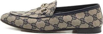 Gucci Horsebit loafers met GG-canvas - Beige
