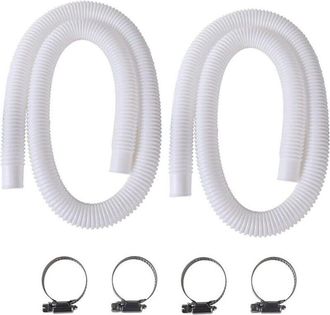 OEM Manguera De Piscina De 32 Mm, 2 Unidades Para Piscinas Elevadas, Manguera De Repuesto De 150 Cm/59 Pulgadas, Compatible Con Bombas De Piscina Intex De
