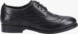 Hush Puppies Womens Hush Puppies NATALIA Womens Brogue Shoes Black - Size: 4