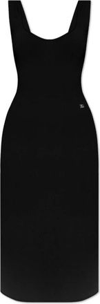 Dolce & Gabbana Jurk met logo - Dames - Casual kleedjes - Zwart - L - Kleedjes