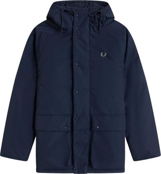 Fred Perry Gewatteerd Jack met Rits - Heren - Winterjassen - Blauw - XL - Polyester - Jassen