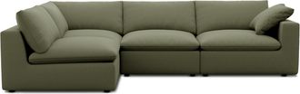 Castlery Customized Green Left-Facing Chaise Sectional Sofa | Dawson by Castlery, Green, Furniture for Living Room
