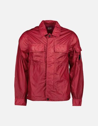 C.P. Company Mens CS II Lens Overshirt Jacket - Red Bud - Size: Regular/36