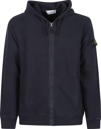 Stone Island Minimalist Full-Zip Cotton Sweatshirt