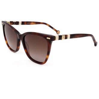 Carolina Herrera Womens Havana Ivory 55mm Sunglasses
