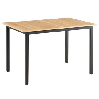 Oviala Mesa de comedor rectangular extensible en mdf de madera clara
